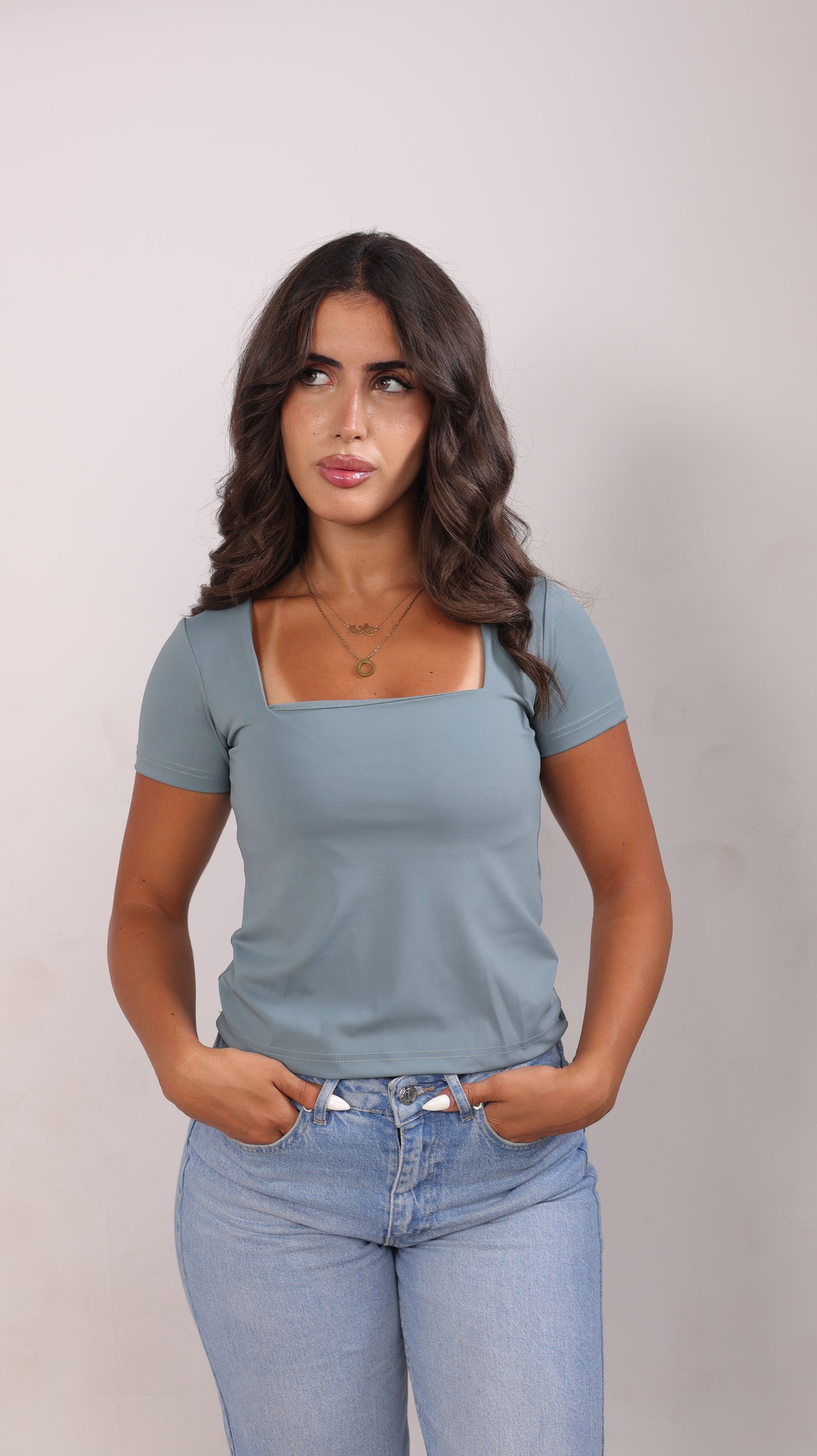 Luna square neck top