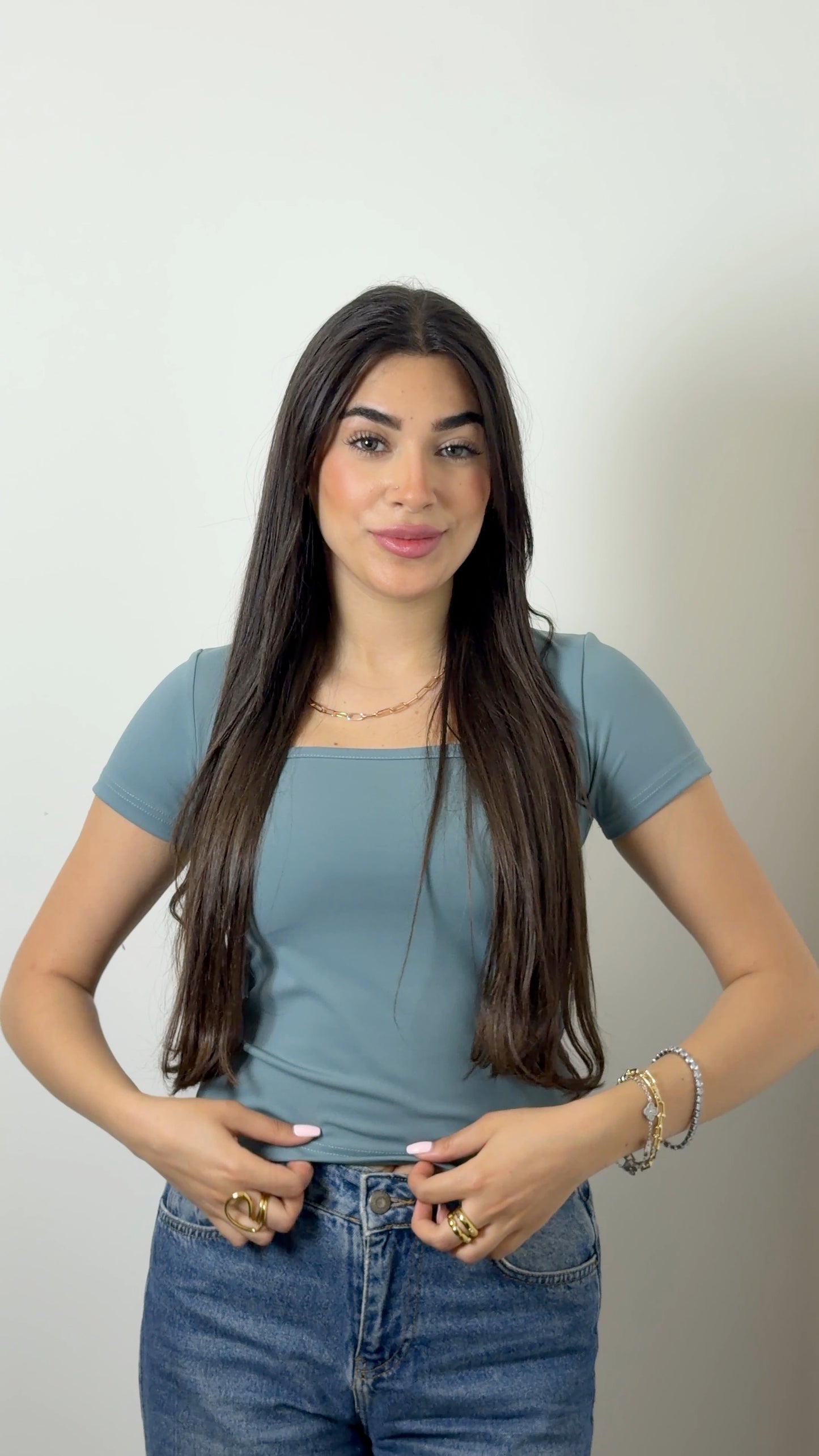 Luna square neck top