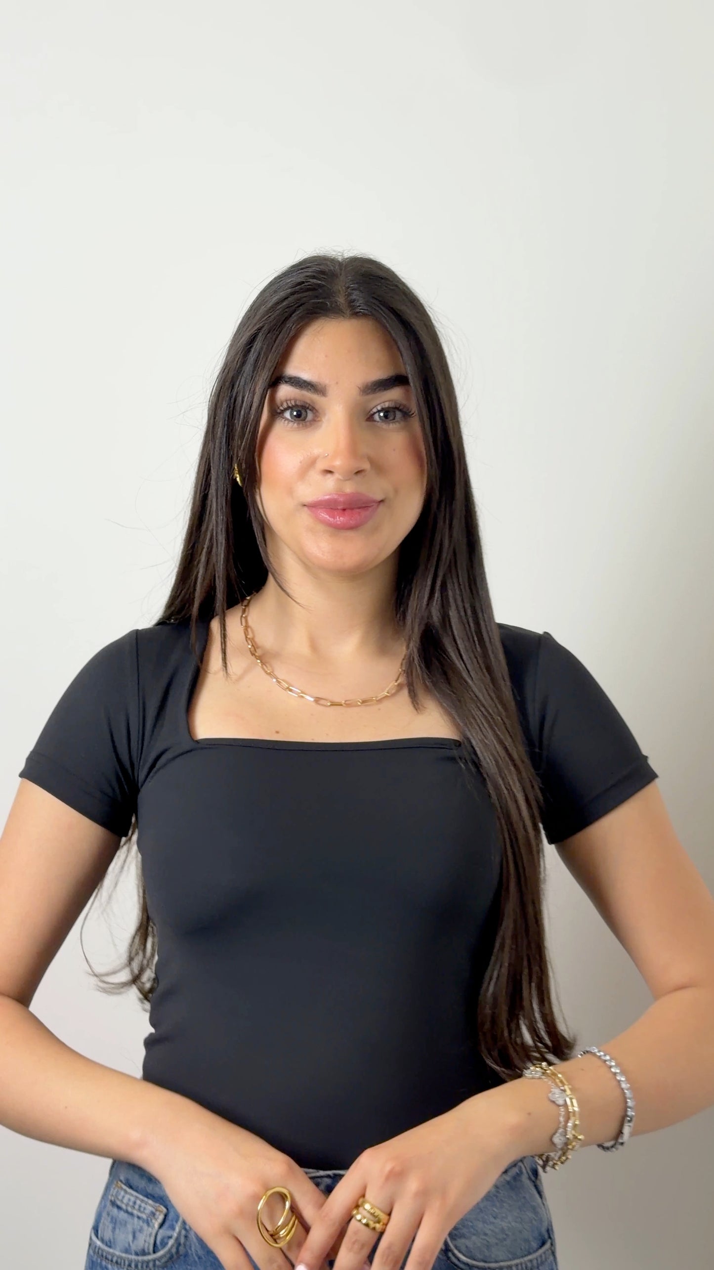 Luna square neck top