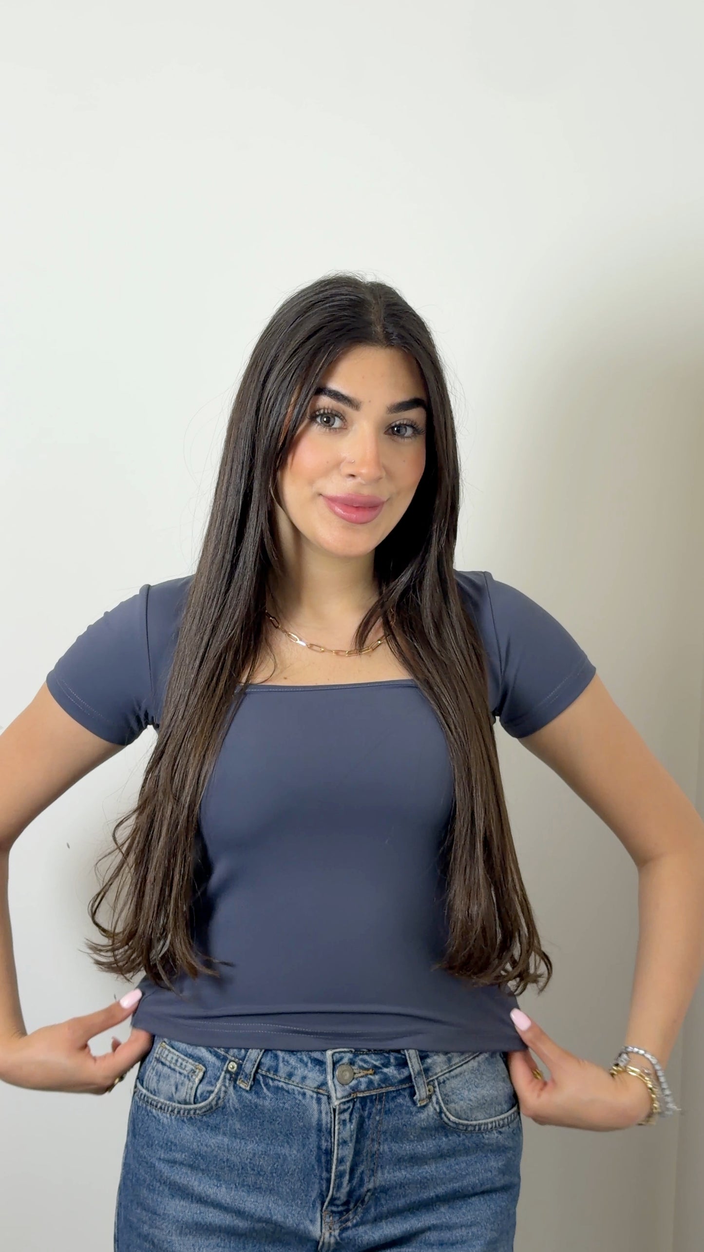 Luna square neck top