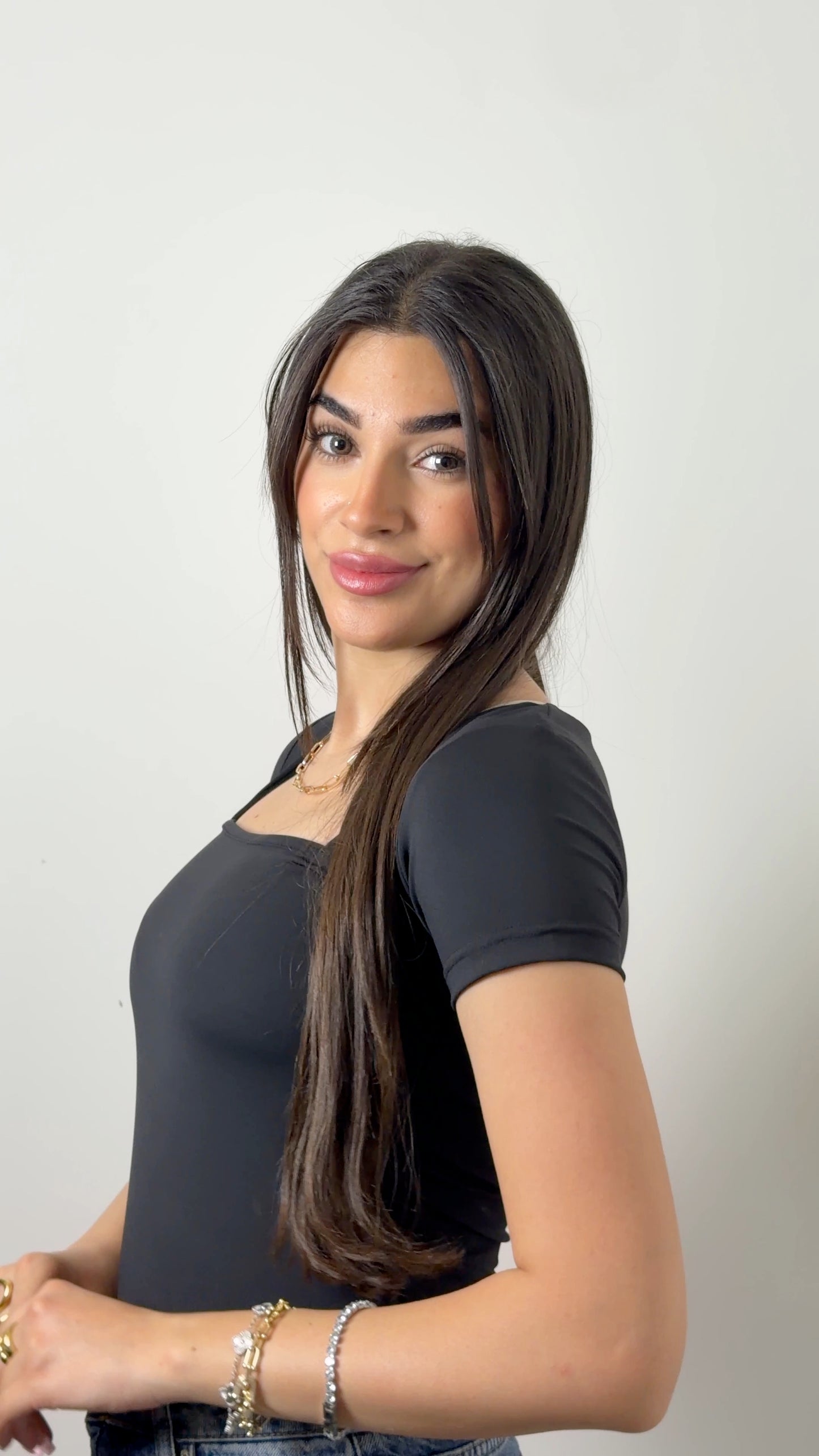 Luna square neck top
